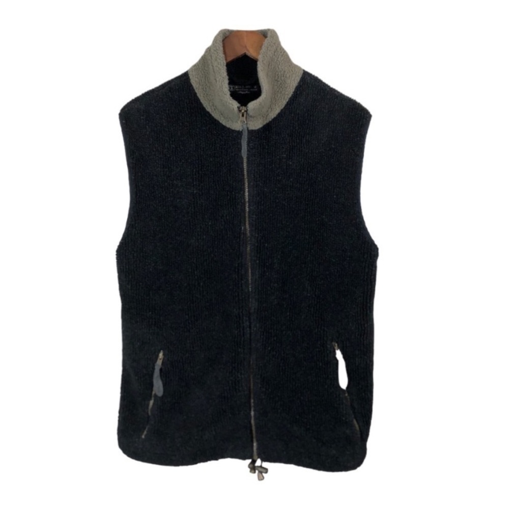 Balance West Coast Black and Tan Full Zip Sleeveless Vest size Small